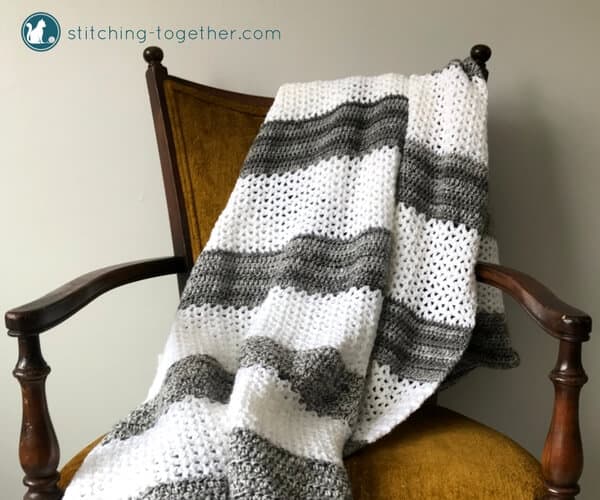 Coco Crochet Throw HDC and V Stitch Crochet Blanket