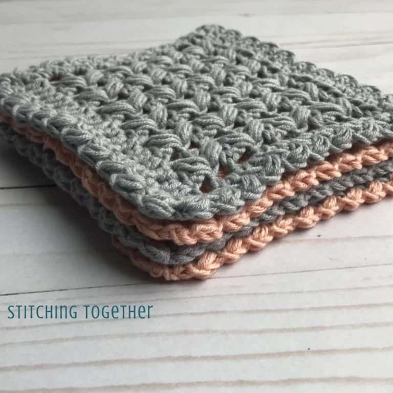 Square Crochet Coasters - One Cup at a Time Designer Remix