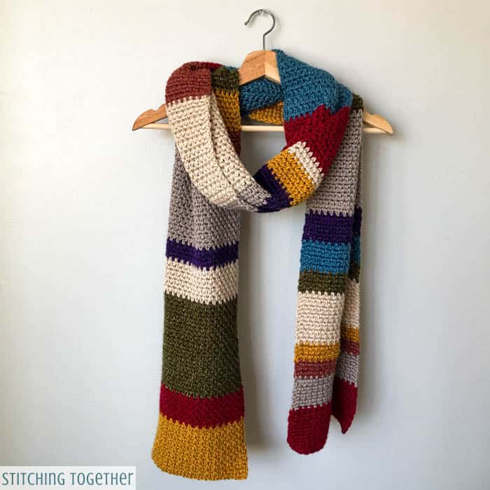 Moss stitch scarf pattern