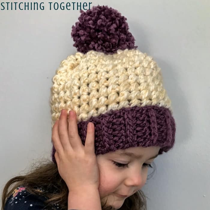 Love This Chunky Yarn Crochet Hat Pattern Stitching Together