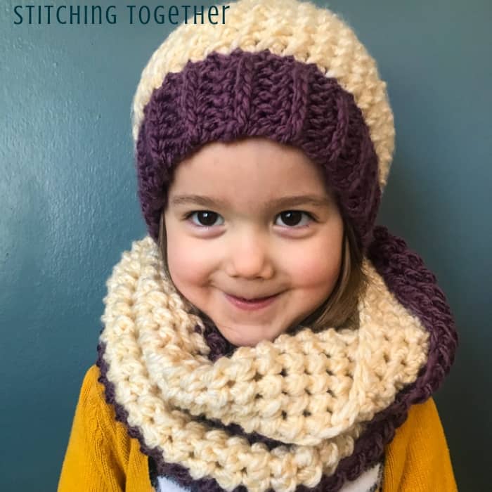 Easy Crochet Beanie and Scarf, Easy Crochet kid hat and scarf set