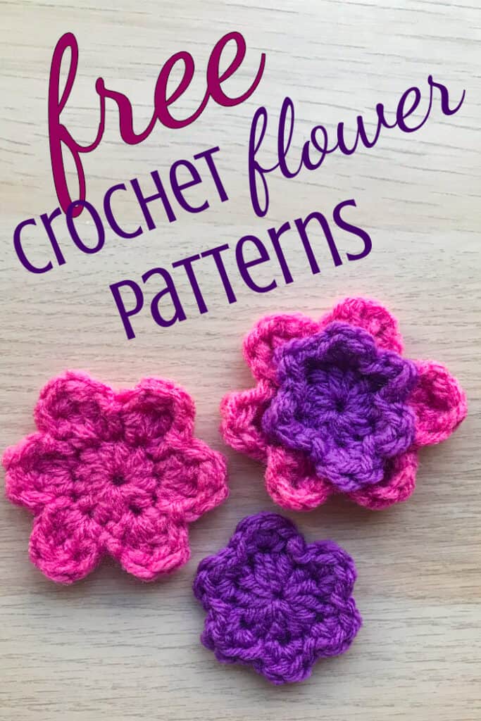 3 Simple Crochet Flower Patterns [with pictures] - Stitching Together