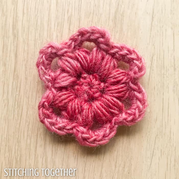 crochet wool flower pattern