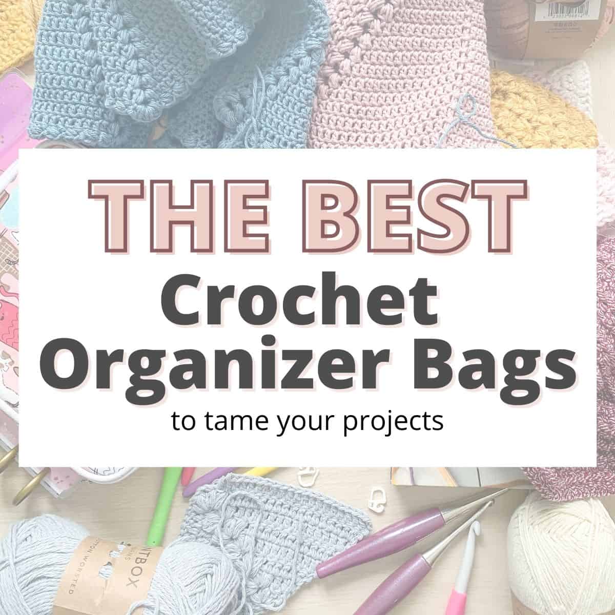 Coopay Crochet Hook Case Organizer Storage Bag with Handle, Cute Crochet  Hook Organizer Portable Travel Knitting Needle Case for Crochet Hooks