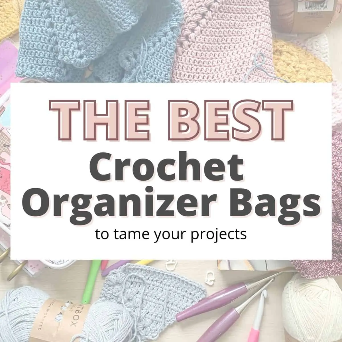 Yarn Storage Bag Knitting Tote for Thread Wool Crochet Hooks