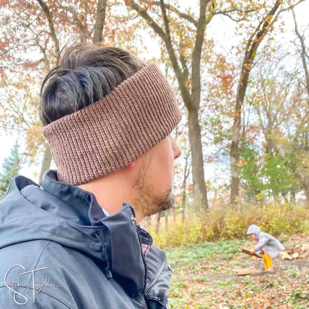 Afton Free Crochet Men's Ear Warmer Pattern