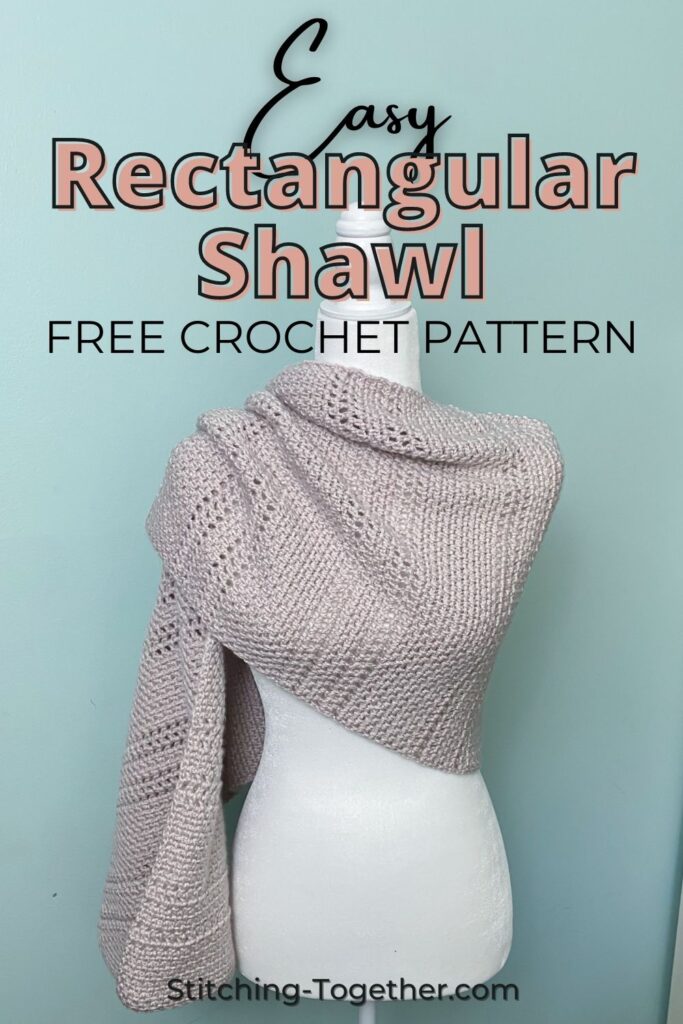 Cedar Arches Easy Rectangular Crochet Shawl Pattern