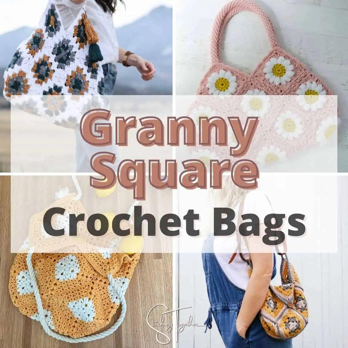 Granny squares tote bag Crochet pattern by Realm Designs | LoveCrafts