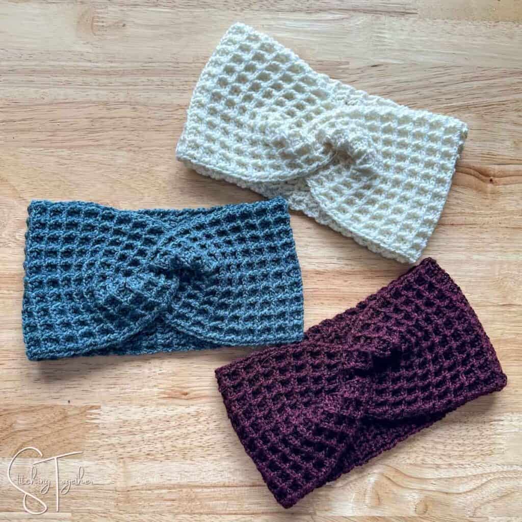 Cute Waffle Stitch Headband Free Crochet Pattern